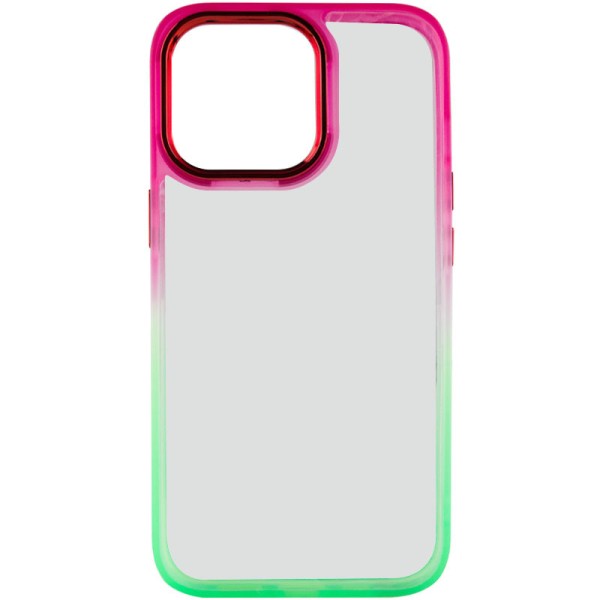 Чохол TPU+PC Fresh sip series для Apple iPhone 13 Pro (6.1") Салатовий / Рожевий
