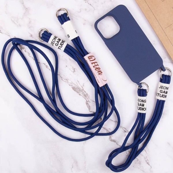 Чохол TPU two straps California для Apple iPhone 11 (6.1") Темно-синій / Midnight blue Чохол TPU two straps California для Apple iPhone 11 (6.1") Темно-синій / Midnight blue
