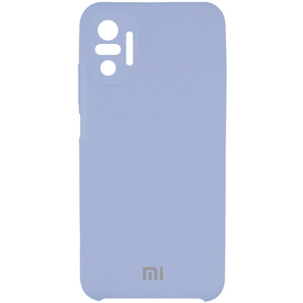 Чохол Silicone Cover Full Camera (AAA) для Xiaomi Redmi Note 10 Pro / 10 Pro Max Блакитний / Lilac Blue