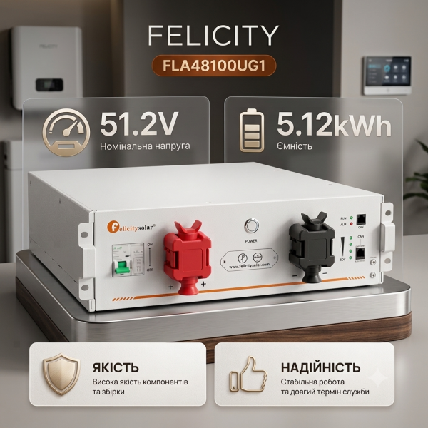 Зовнішня батарея для ДБЖ/інвертора Felicity Solar FLA48100UG1