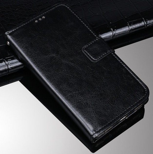 Чехол-книжка Tecno Spark 6 Go (KE5) Fiji Leather с визитницей черный