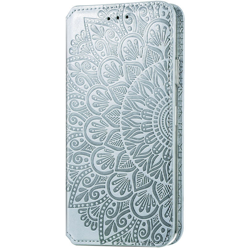 Кожаный чехол книжка GETMAN Mandala (PU) для Xiaomi Mi 10T Lite / Redmi Note 9 Pro 5G Серый