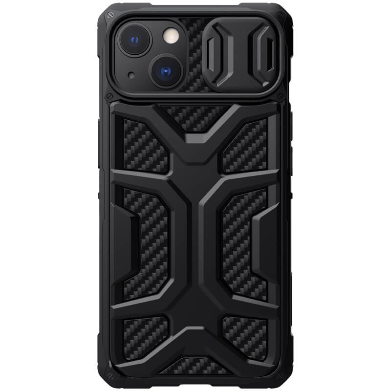 TPU+PC чохол Nillkin CamShield Adventurer (шторка на камеру) для Apple iPhone 13 (6.1") Чорний