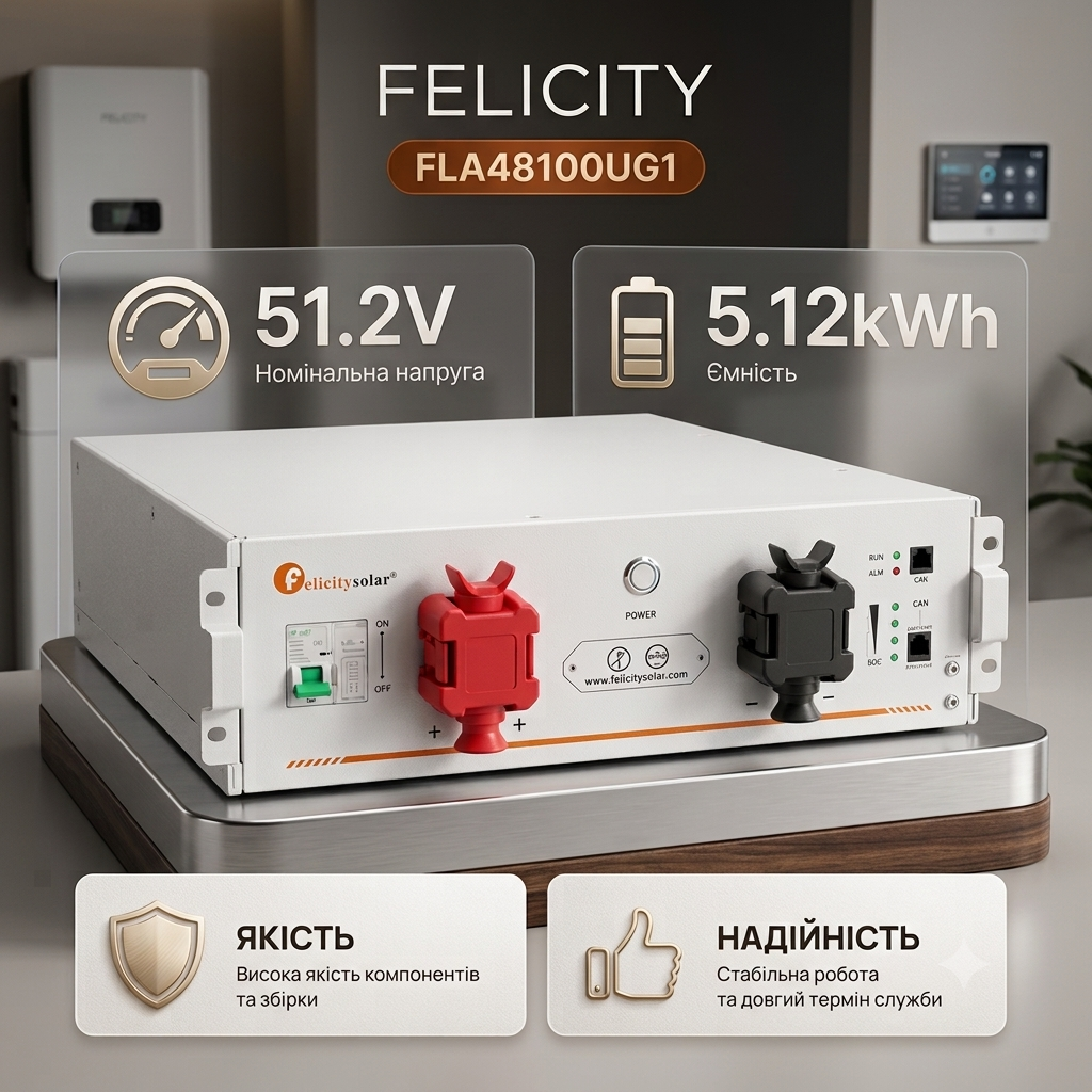 Зовнішня батарея для ДБЖ/інвертора Felicity Solar FLA48100UG1